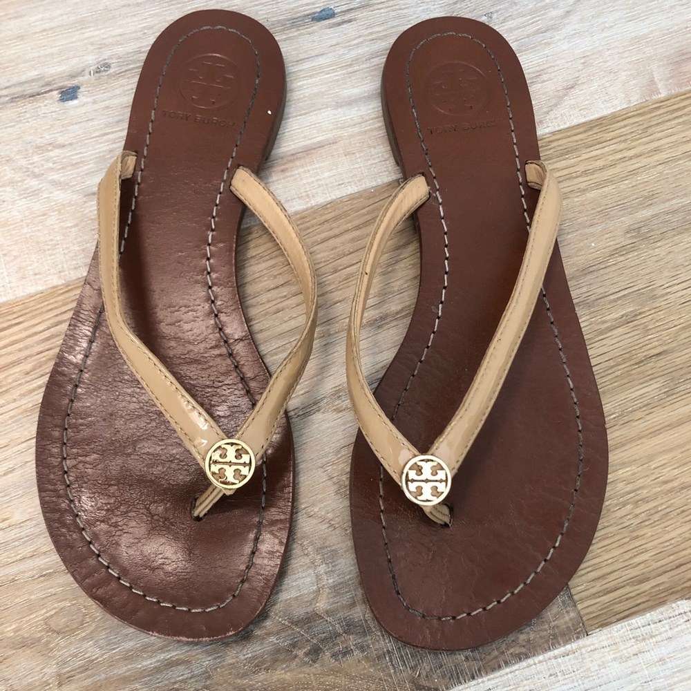 Tory Burch Terra Flat Thong Leather Sandal